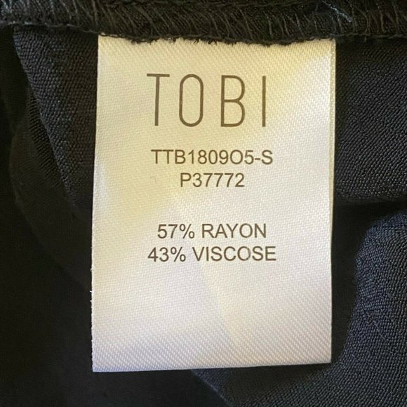 TOBI Women's Size M Open Front Laced Up Cardigan Sweater Long Sleeve Black - Picture 5 of 5